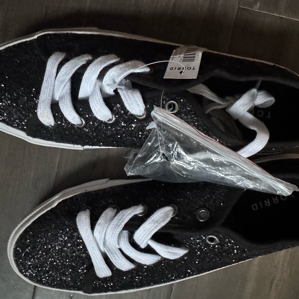 Torrid Black Sparkle Kids Sneakers